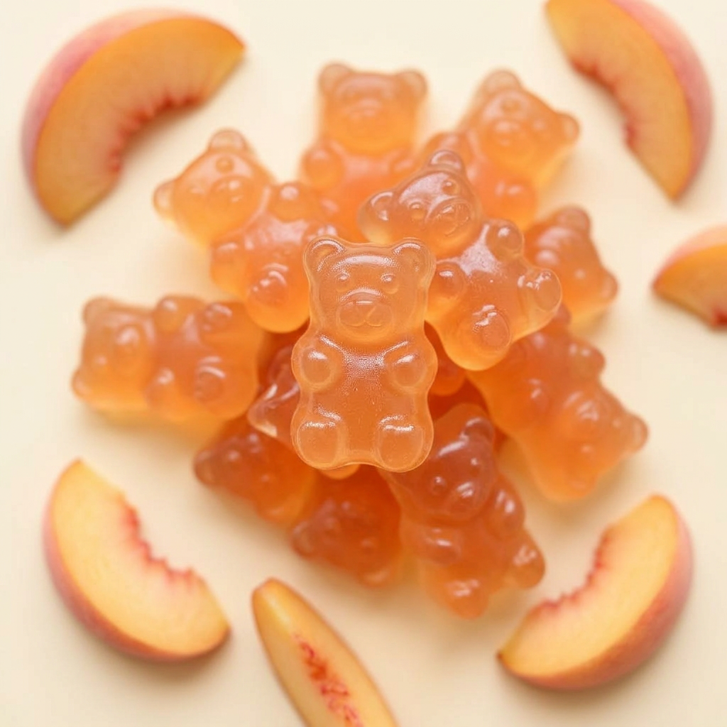 Goomee Peach protein gummy bears
